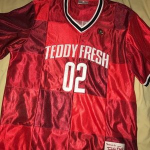 Teddy Fresh Patchwork Basketball Jersey Size Large